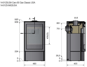 RAIS-Caro-90-Propane-Stove-Dimensions-Friendly-Fires